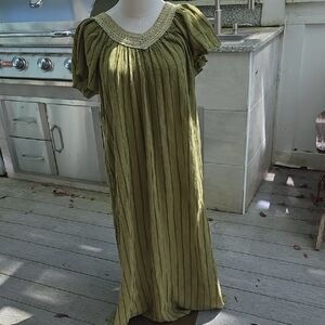 Elegant Olive Green Women's Dress